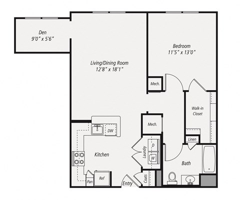 A2D.4 floorplan at Reveal Hackensack apartments